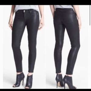 Paige Black Coated Verdugo Ankle Jeans